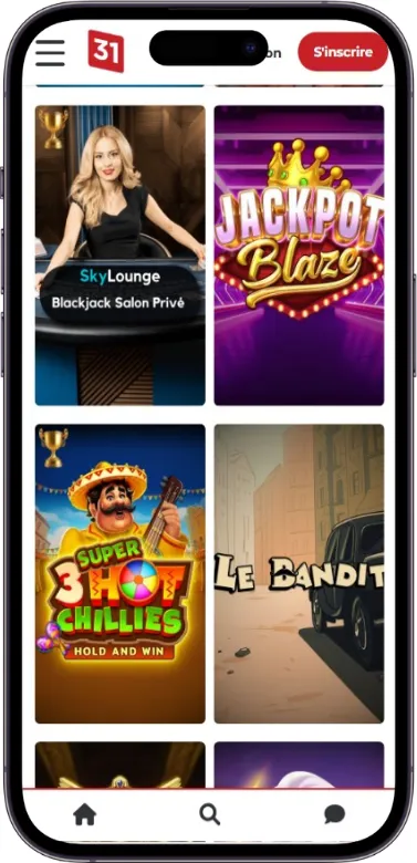 Lucky31 sélection de jeux